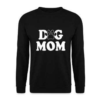 Dog mom - Unisex Pullover - Schwarz - Vorne - Alina (178cm) & Michal (187cm)