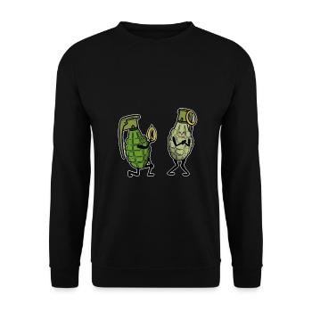Grenats Proposition de mariage pour les amoureux et la fiancée - Sweat-shirt Unisexe - noir - Devant - Alina (178cm) & Michal (187cm)