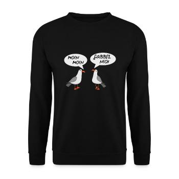 MOIN MOIN - Unisex Pullover - Schwarz - Vorne - Alina (178cm) & Michal (187cm)