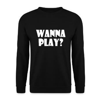 Wanna play - Unisex Pullover - Schwarz - Vorne - Alina (178cm) & Michal (187cm)