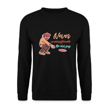 Disc Golf Frisbee - Unisex Sweatshirt - black - Front - Alina (178cm) & Michal (187cm)