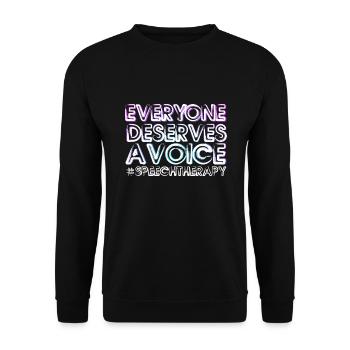 Logopäde Sprachtherapie Sprachtherapeut - Unisex Pullover - Schwarz - Vorne - Alina (178cm) & Michal (187cm)