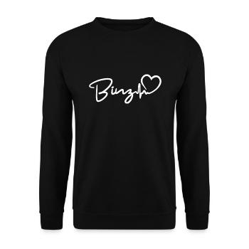 Binz heartbeat Baltic Sea seaside resort Binz - Unisex Sweatshirt - black - Front - Alina (178cm) & Michal (187cm)