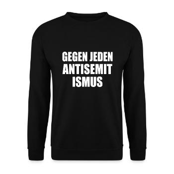Gegen jeden antisemitismus - Unisex Pullover - Schwarz - Vorne - Alina (178cm) & Michal (187cm)