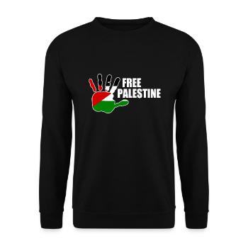 Free palestine - Sweat-shirt Unisexe - noir - Devant - Alina (178cm) & Michal (187cm)