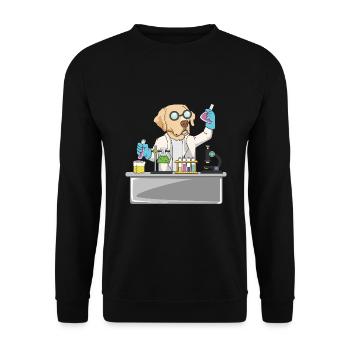 Hund Chemie Labor | Chemiker - Unisex Pullover - Schwarz - Vorne - Alina (178cm) & Michal (187cm)