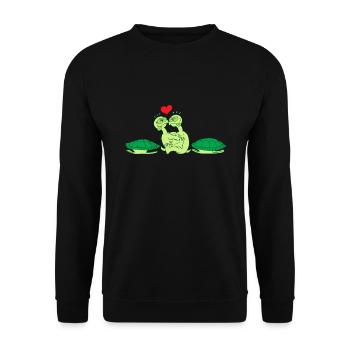 Naked Turtles Making Love - Unisex Sweatshirt - black - Front - Alina (178cm) & Michal (187cm)