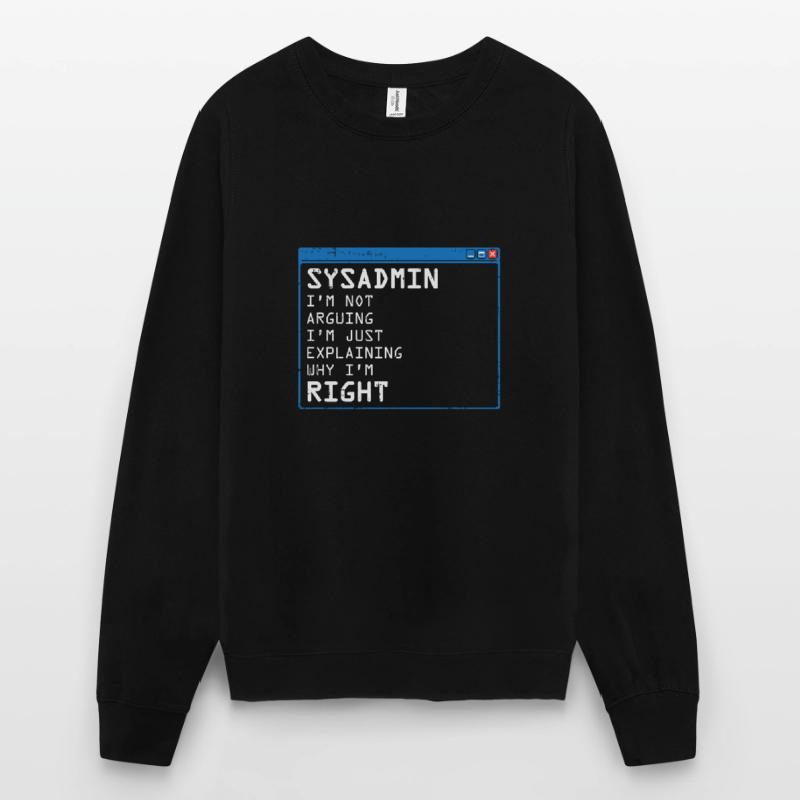 Administrateur système Administrateur programmeur informatique Sweat-shirt Unisexe