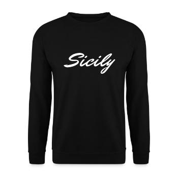 Sicily Sizilien Italy Italien - Unisex Pullover - Schwarz - Vorne - Alina (178cm) & Michal (187cm)