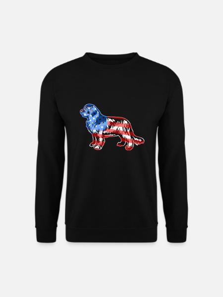 Newfoundland Dog Newfoundland Dog Flag - Unisex Sweatshirt - black