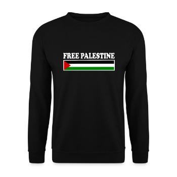 Free palestine - Sweat-shirt Unisexe - noir - Devant - Alina (178cm) & Michal (187cm)