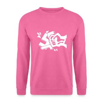 Against nazis against the right fist - Unisex Sweatshirt - pink - Front