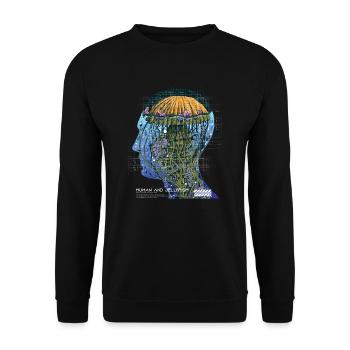 Human Jellyfish, Jellyfish Human, Art Fantasy - Unisex Sweatshirt - black - Front - Alina (178cm) & Michal (187cm)