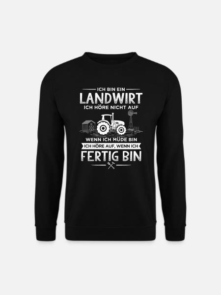 Landwirt Bauer Traktor Feldarbeit - Unisex Pullover - Schwarz