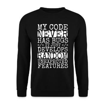 Software Ingenieur Informatiker Programmierer - Unisex Pullover - Schwarz - Vorne - Alina (178cm) & Michal (187cm)