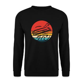 Harpe Blues - Sweat-shirt Unisexe - noir - Devant - Alina (178cm) & Michal (187cm)
