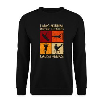 J’étais normal avant de commencer la gymnastique - Sweat-shirt Unisexe - noir - Devant - Alina (178cm) & Michal (187cm)