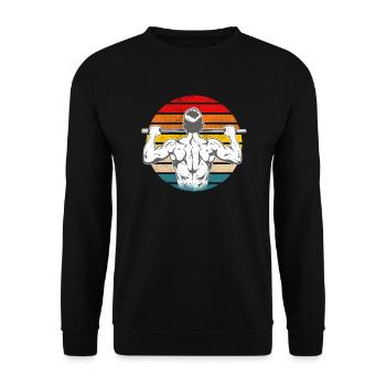 Rétro Vintage Calisthenics Sunset - Sweat-shirt Unisexe - noir - Devant - Alina (178cm) & Michal (187cm)