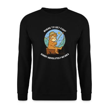 Drôle de dicton de pêche - Sweat-shirt Unisexe - noir - Devant - Alina (178cm) & Michal (187cm)