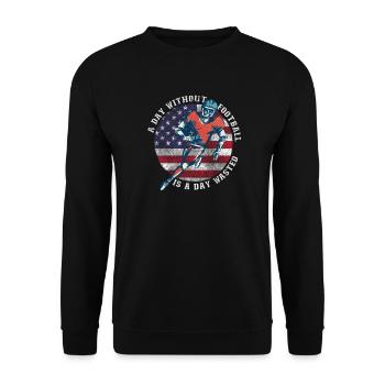 Drôle de dicton de football américain - Sweat-shirt Unisexe - noir - Devant - Alina (178cm) & Michal (187cm)