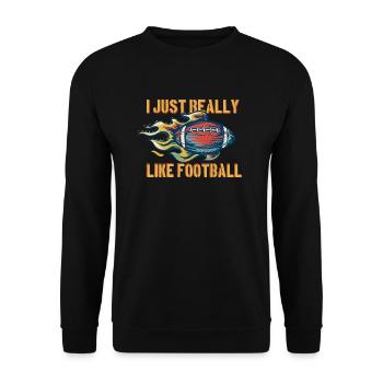 J’aime vraiment le football américain - Sweat-shirt Unisexe - noir - Devant - Alina (178cm) & Michal (187cm)