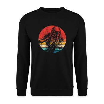 Football Américain Rétro Vintage - Sweat-shirt Unisexe - noir - Devant - Alina (178cm) & Michal (187cm)