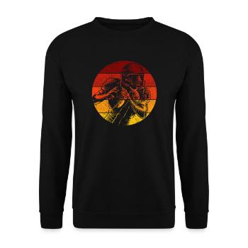 Football Américain Rétro Vintage - Sweat-shirt Unisexe - noir - Devant - Alina (178cm) & Michal (187cm)
