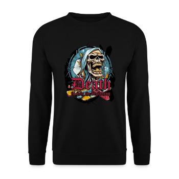 Death is only the beginnibg - Unisex Pullover - Schwarz - Vorne - Alina (178cm) & Michal (187cm)
