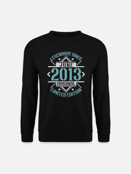 Vintage Juni 2013, Retro Geburtstagsgeschenk - Unisex Pullover - Schwarz