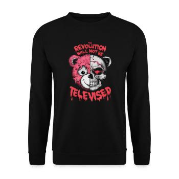 The Revolution Will Not Be Televised - Unisex Sweatshirt - black - Front - Alina (178cm) & Michal (187cm)