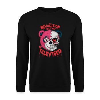 The Revolution Will Not Be Televised - Unisex Sweatshirt - black - Front - Alina (178cm) & Michal (187cm)