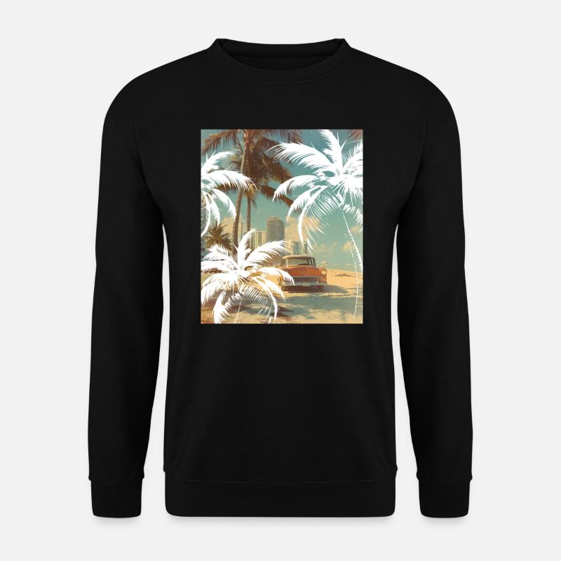 Miami Beach Palms - Unisex Sweatshirt - black