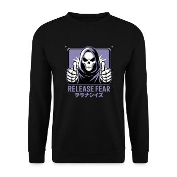 Release Fear - Unisex Sweatshirt - black - Front - Alina (178cm) & Michal (187cm)
