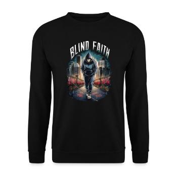 Blind Faith - Unisex Sweatshirt - black - Front - Alina (178cm) & Michal (187cm)