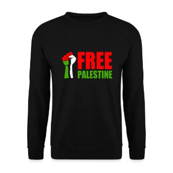Free palestine - Sweat-shirt Unisexe - noir - Devant - Alina (178cm) & Michal (187cm)