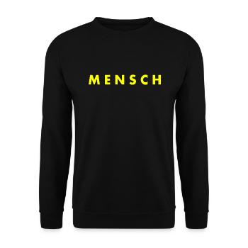 Mensch - Unisex Pullover - Schwarz - Vorne - Alina (178cm) & Michal (187cm)