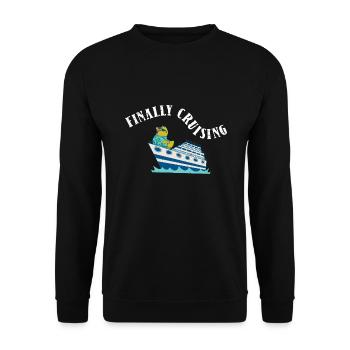 Finally Cruise Cruise Ship - Unisex Sweatshirt - black - Front - Alina (178cm) & Michal (187cm)