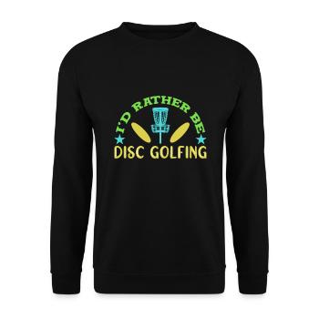 Disc Golf Frisbee - Unisex Sweatshirt - black - Front - Alina (178cm) & Michal (187cm)