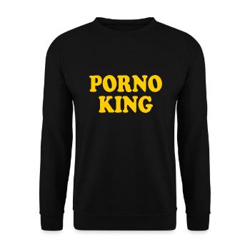 Porno king - Unisex Pullover - Schwarz - Vorne - Alina (178cm) & Michal (187cm)