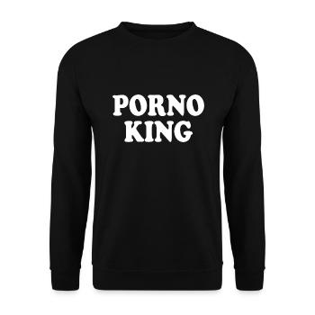 Porno king - Unisex Pullover - Schwarz - Vorne - Alina (178cm) & Michal (187cm)