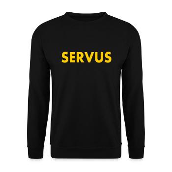 Servus - Unisex Pullover - Schwarz - Vorne - Alina (178cm) & Michal (187cm)