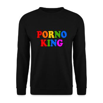 Porno king - Unisex Pullover - Schwarz - Vorne - Alina (178cm) & Michal (187cm)