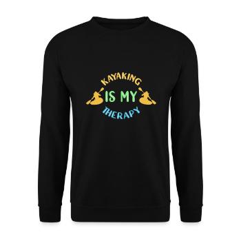 Kajak Kajakfahren - Unisex Pullover - Schwarz - Vorne - Alina (178cm) & Michal (187cm)