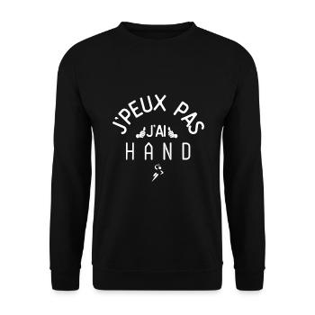 J Peux Pas J ai Handball cadeau hand - Sweat-shirt Unisexe - noir - Devant - Alina (178cm) & Michal (187cm)