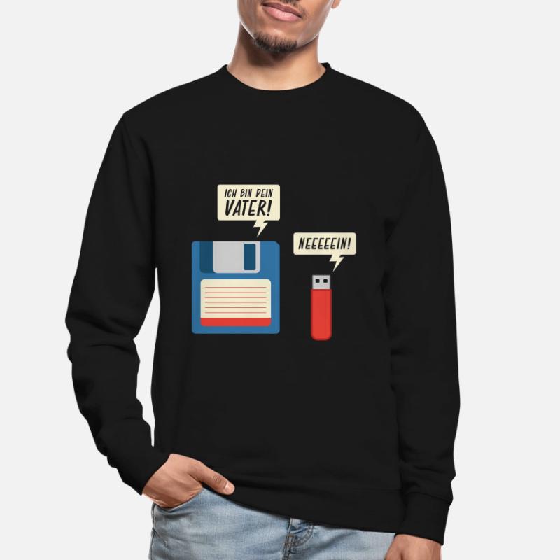 Ich Bin Dein Vater Diskette USB Stick Informatik Unisex Pullover