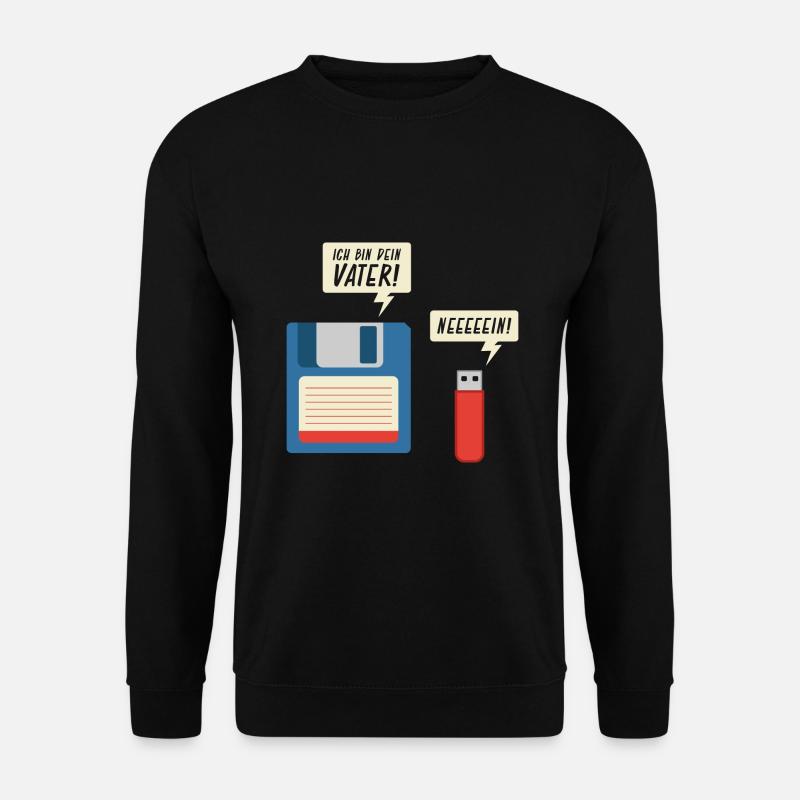 Ich Bin Dein Vater Diskette USB Stick Informatik - Unisex Pullover - Schwarz