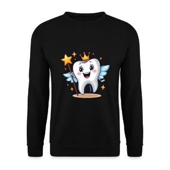 Carnival Tooth Fairy Dental Assistant Kids Dentist - Unisex Sweatshirt - black - Front - Alina (178cm) & Michal (187cm)