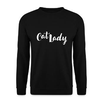 chat - Sweat-shirt Unisexe - noir - Devant - Alina (178cm) & Michal (187cm)