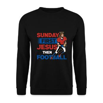 Joueur de football américain Sports American Football - Sweat-shirt Unisexe - noir - Devant - Alina (178cm) & Michal (187cm)