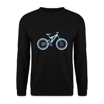 VTT bleu - Sweat-shirt Unisexe - noir - Devant - Alina (178cm) & Michal (187cm)